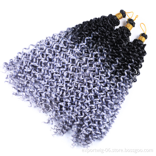 Synthetic Water Wave Crochet Braiding Hair 14" Crochet Hair Extensions Water Deep Wave Braids